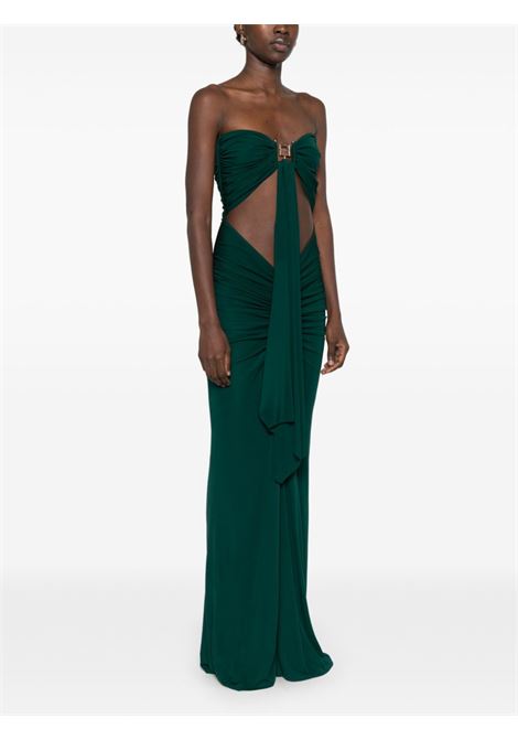 Abito lungo con dettaglio cut-out in verde Christopher esber - donna CHRISTOPHER ESBER | 24033064GRN